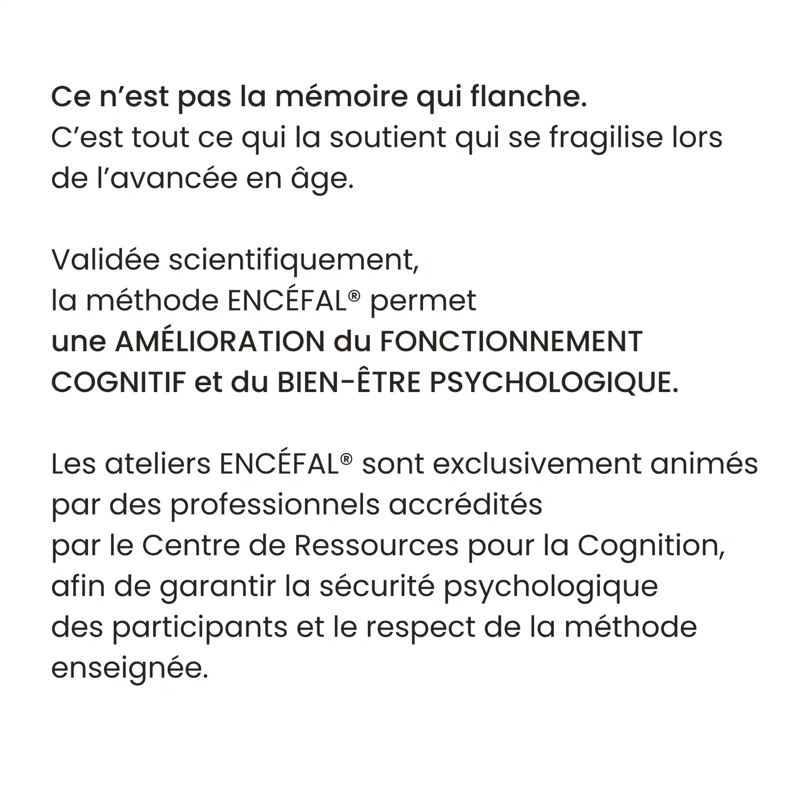 Ateliers mémoire seniors ENCÉFAL